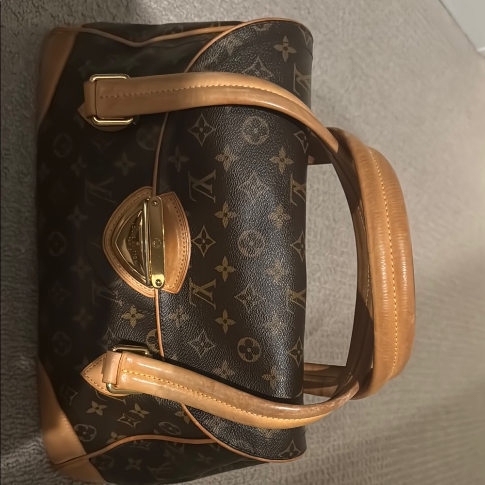 Louis Vuitton Brown and Gold Monogram Satchel
